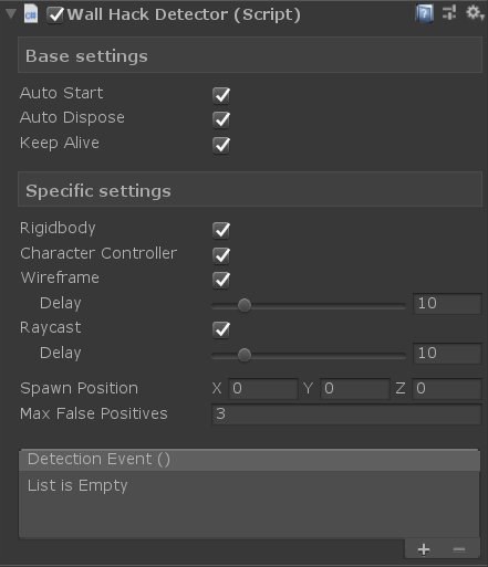WallHack Detector settings